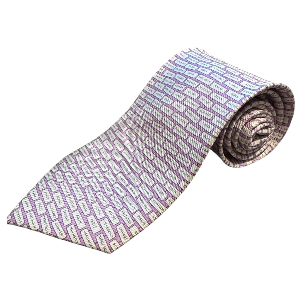 Sine Die 100% Silk Texas Themed Men’s Tie, Lavender